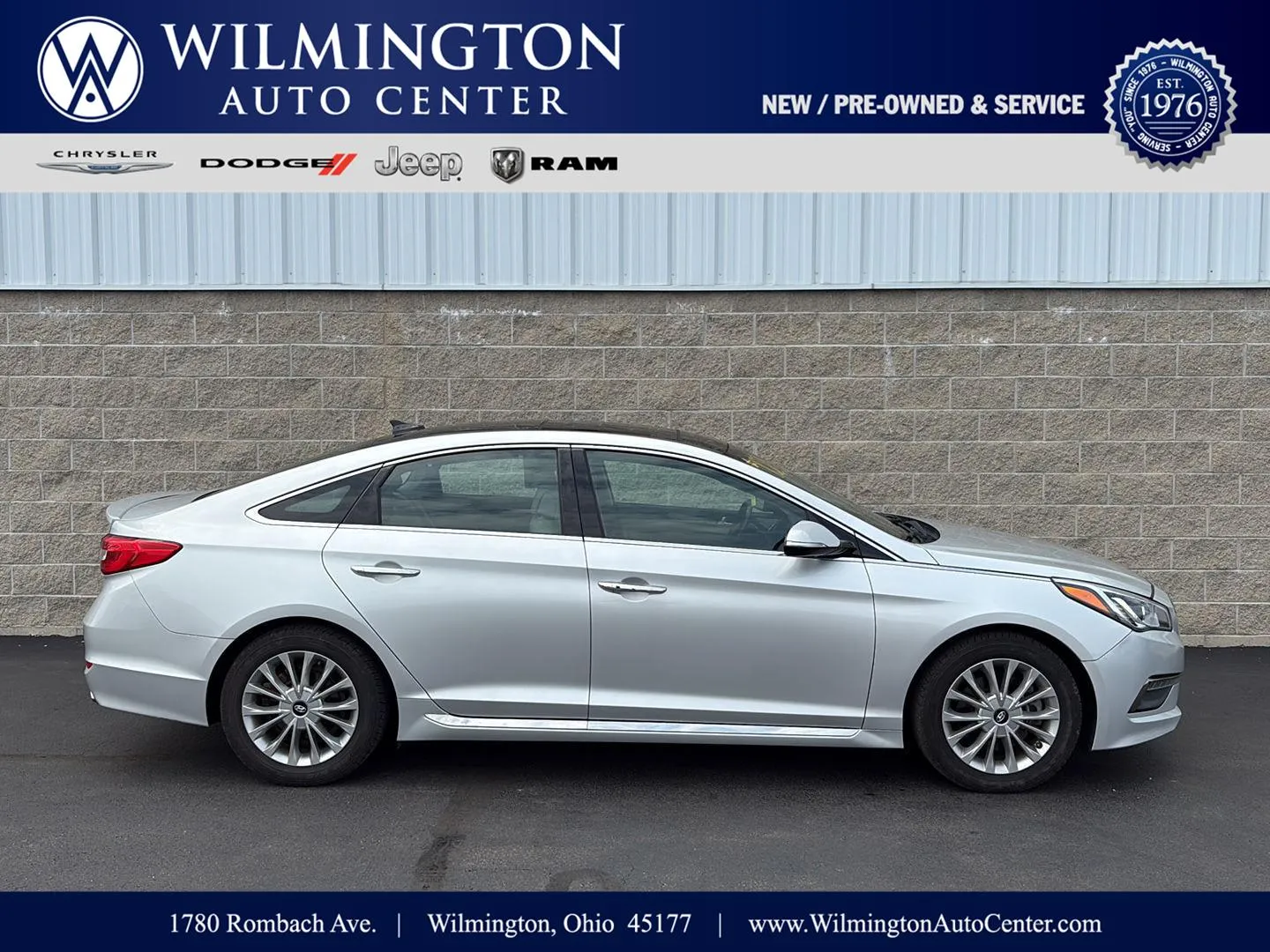 Silver 2015 Hyundai Sonata 2.4L Limited for sale in Wilmington, OH