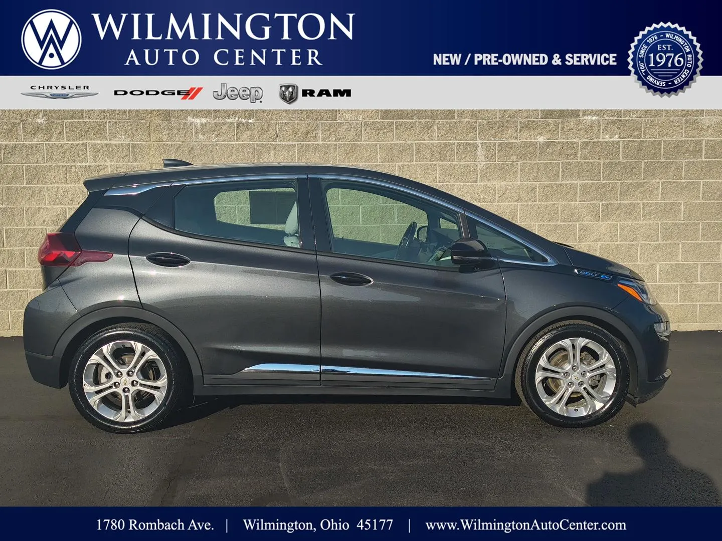 Used 2021 Chevrolet Bolt EV LT with VIN 1G1FY6S08M4105301 for sale in Wilmington, OH