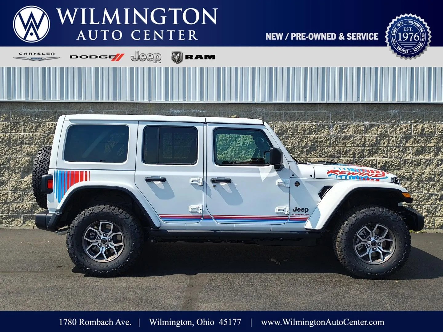 White 2026 Jeep Wrangler Rewind for sale in Wilmington, OH