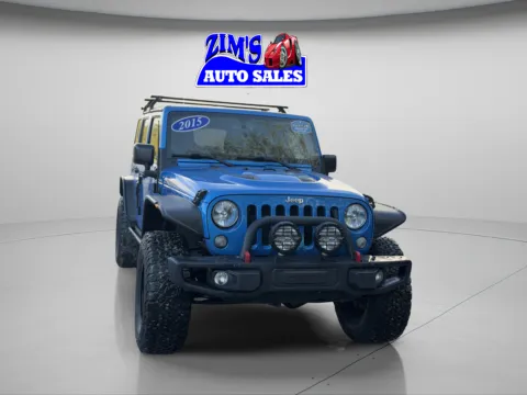 Blue 2015 Jeep Wrangler Unlimited Rubicon for sale in Logansport, IN