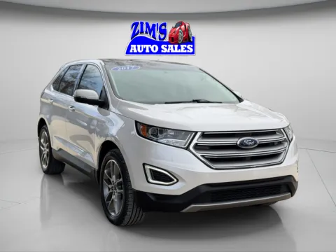 White 2017 Ford Edge Titanium for sale in Logansport, IN