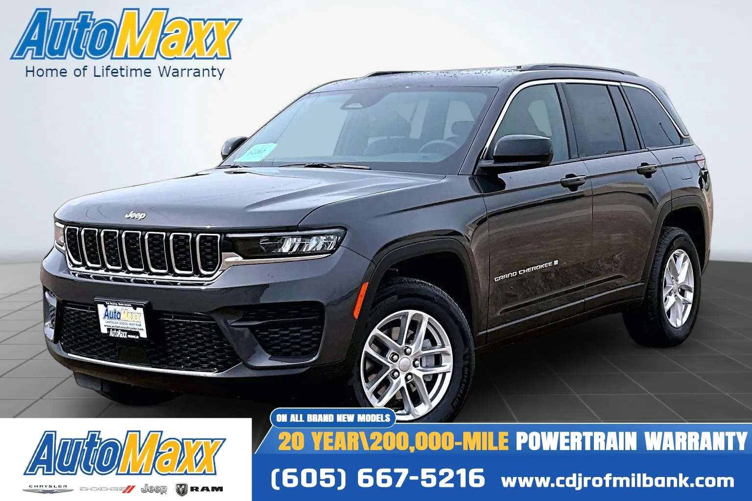 Gray 2026 Jeep Grand Cherokee Laredo X for sale in Milbank, SD