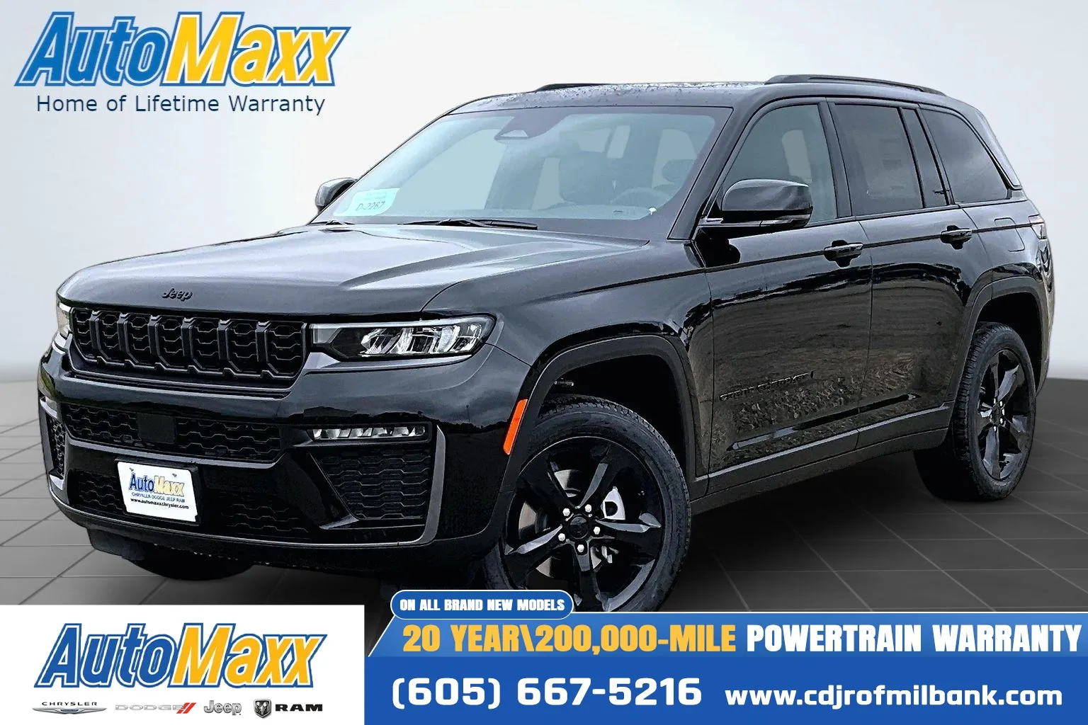 Black 2026 Jeep Grand Cherokee Limited for sale in Milbank, SD
