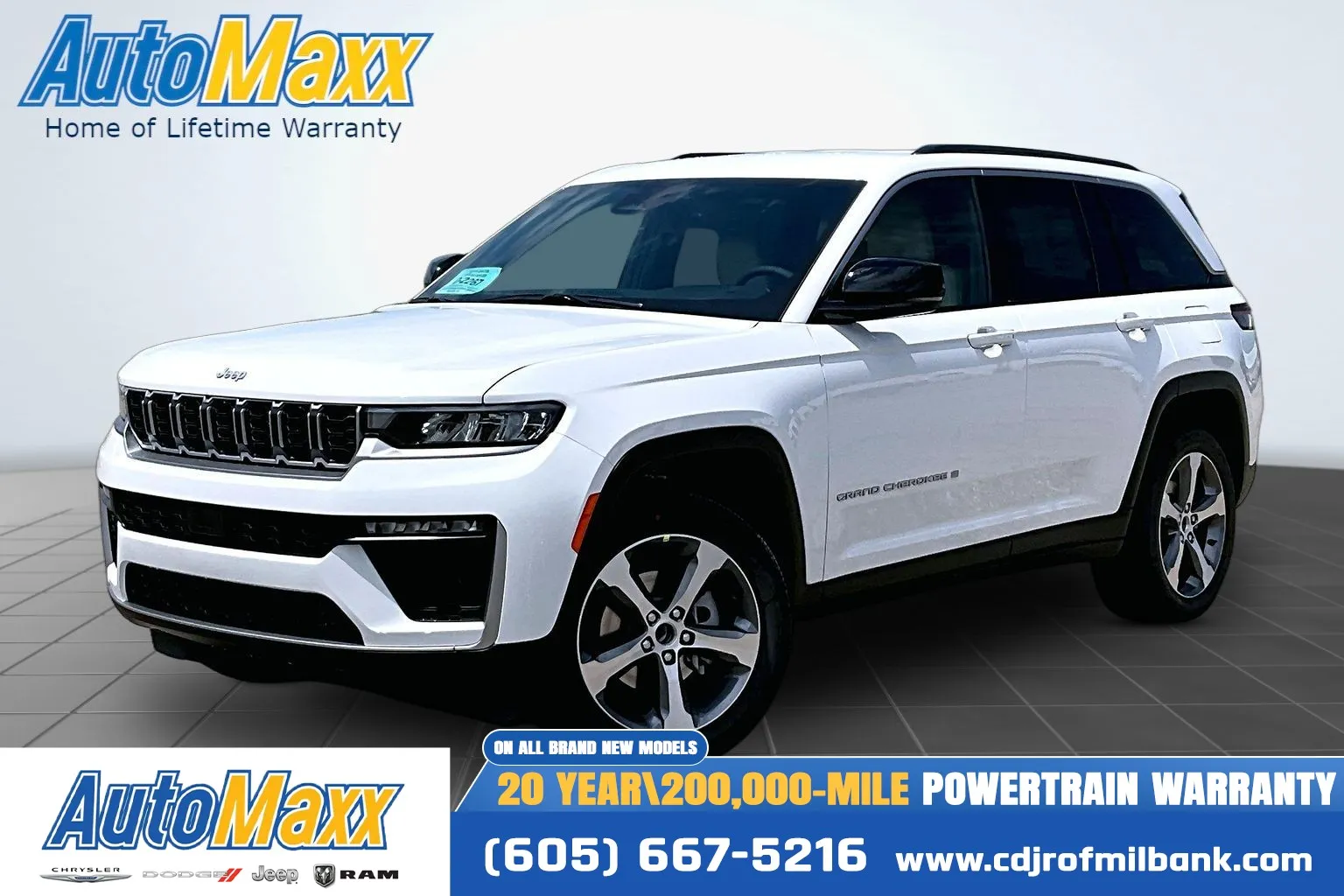 White 2026 Jeep Grand Cherokee Limited for sale in Milbank, SD