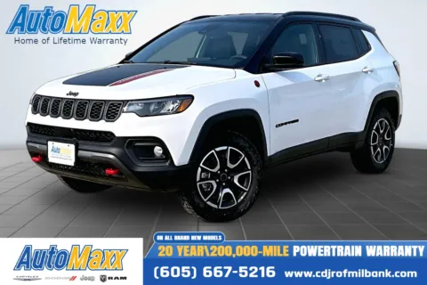 White 2026 Jeep Compass Trailhawk for sale in Milbank, SD