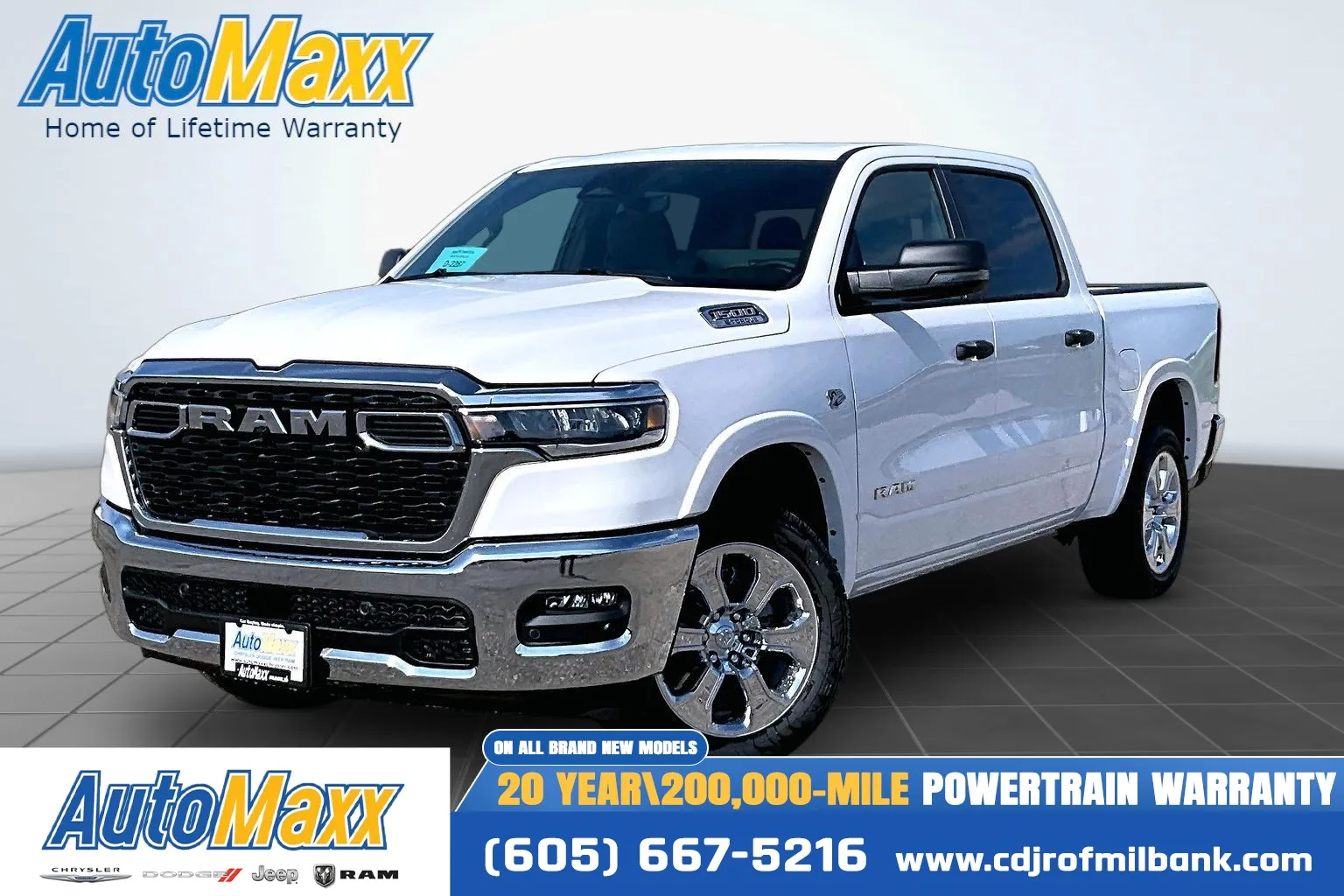 White 2026 Ram 1500 Big Horn for sale in Milbank, SD