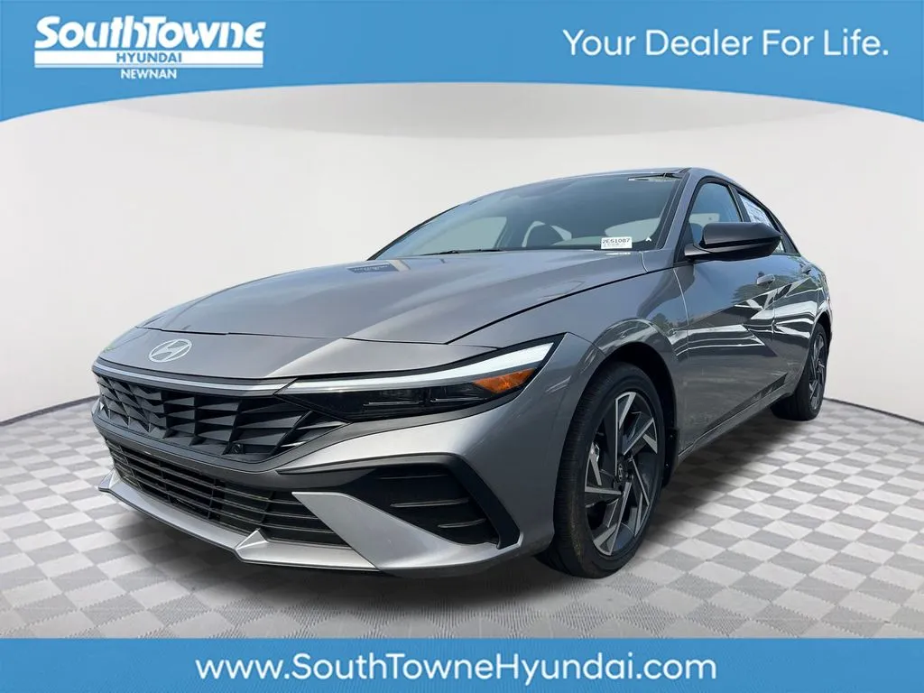 Gray 2025 Hyundai Elantra Hybrid SEL Sport for sale in Newnan, GA