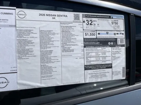 Another view of 2026 Nissan Sentra SR for sale in Cumming, GA at Nissan Of Cumming