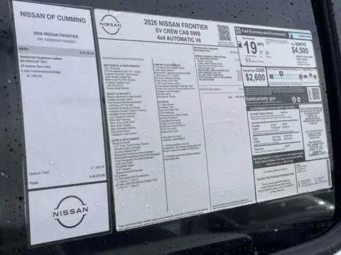 Photos of 2026 Nissan Frontier SV for sale in Cumming, GA at Nissan Of Cumming