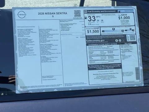 Another view of 2026 Nissan Sentra S for sale in Cumming, GA at Nissan Of Cumming