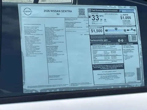 Photos of 2026 Nissan Sentra SV for sale in Cumming, GA at Nissan Of Cumming