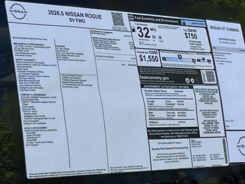 Photos of 2026 Nissan Rogue SV for sale in Cumming, GA at Nissan Of Cumming