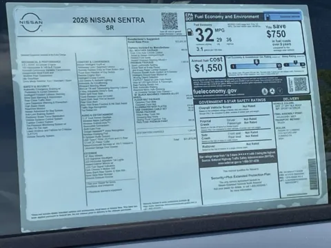 Photos of 2026 Nissan Sentra SR for sale in Cumming, GA at Nissan Of Cumming