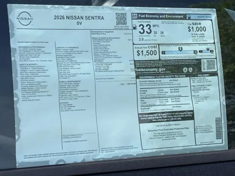 Photos of 2026 Nissan Sentra SV for sale in Cumming, GA at Nissan Of Cumming