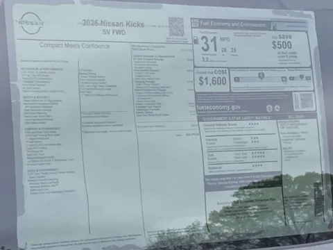 Another view of 2026 Nissan Kicks SV for sale in Cumming, GA at Nissan Of Cumming