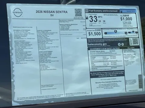 Photos of 2026 Nissan Sentra SV for sale in Cumming, GA at Nissan Of Cumming