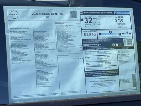 Photos of 2026 Nissan Sentra SR for sale in Cumming, GA at Nissan Of Cumming