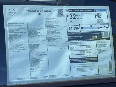 Another view of 2026 Nissan Sentra SR for sale in Cumming, GA at Nissan Of Cumming