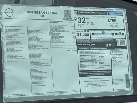 Photos of 2026 Nissan Sentra SR for sale in Cumming, GA at Nissan Of Cumming
