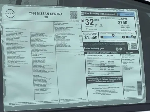 Photos of 2026 Nissan Sentra SR for sale in Cumming, GA at Nissan Of Cumming