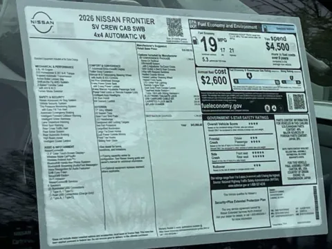 Another view of 2026 Nissan Frontier SV for sale in Cumming, GA at Nissan Of Cumming