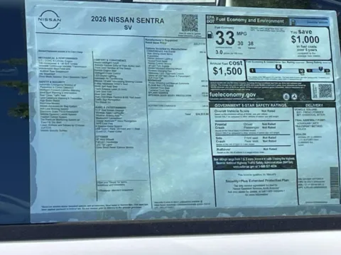 Photos of 2026 Nissan Sentra SV for sale in Cumming, GA at Nissan Of Cumming