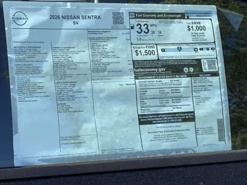 Photos of 2026 Nissan Sentra SV for sale in Cumming, GA at Nissan Of Cumming