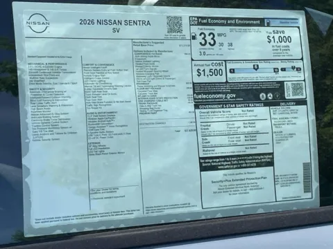 Photos of 2026 Nissan Sentra SV for sale in Cumming, GA at Nissan Of Cumming