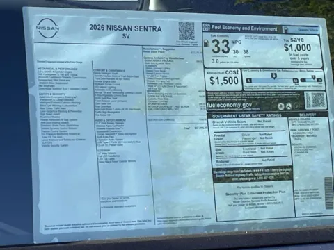 Photos of 2026 Nissan Sentra SV for sale in Cumming, GA at Nissan Of Cumming