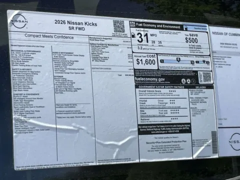 Photos of 2026 Nissan Kicks SR for sale in Cumming, GA at Nissan Of Cumming