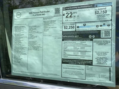 Photos of 2026 Nissan Pathfinder Platinum for sale in Cumming, GA at Nissan Of Cumming