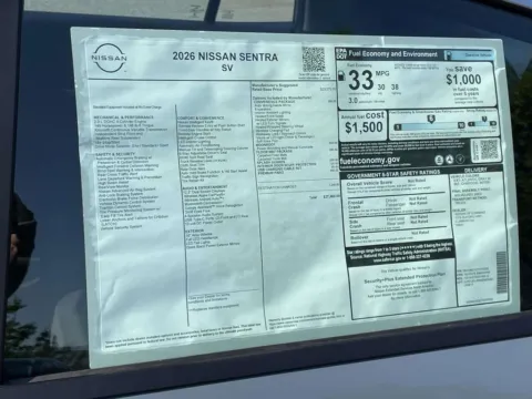 Photos of 2026 Nissan Sentra SV for sale in Cumming, GA at Nissan Of Cumming