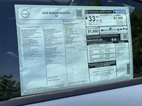 Photos of 2026 Nissan Sentra SV for sale in Cumming, GA at Nissan Of Cumming