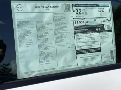 Another view of 2026 Nissan Sentra SR for sale in Cumming, GA at Nissan Of Cumming