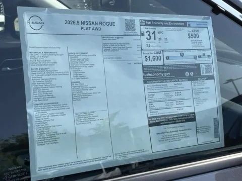 Another view of 2026 Nissan Rogue Platinum for sale in Cumming, GA at Nissan Of Cumming
