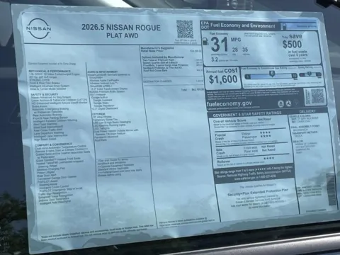 Another view of 2026 Nissan Rogue Platinum for sale in Cumming, GA at Nissan Of Cumming