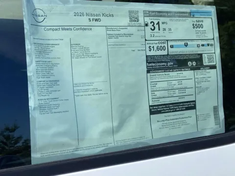 Photos of 2026 Nissan Kicks S for sale in Cumming, GA at Nissan Of Cumming