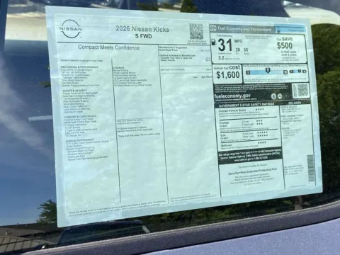 Photos of 2026 Nissan Kicks S for sale in Cumming, GA at Nissan Of Cumming