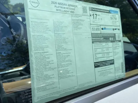 Photos of 2026 Nissan Armada Platinum Reserve for sale in Cumming, GA at Nissan Of Cumming