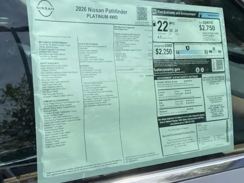 Photos of 2026 Nissan Pathfinder Platinum for sale in Cumming, GA at Nissan Of Cumming