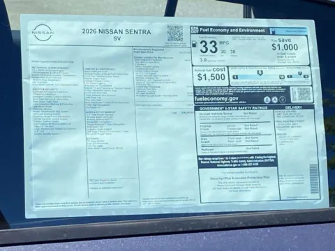 Photos of 2026 Nissan Sentra SV for sale in Cumming, GA at Nissan Of Cumming