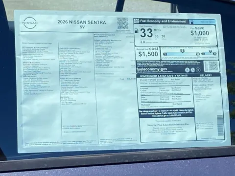 Photos of 2026 Nissan Sentra SV for sale in Cumming, GA at Nissan Of Cumming