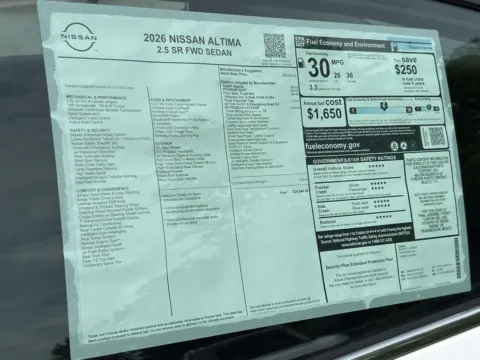 Photos of 2026 Nissan Altima 2.5 SR for sale in Cumming, GA at Nissan Of Cumming