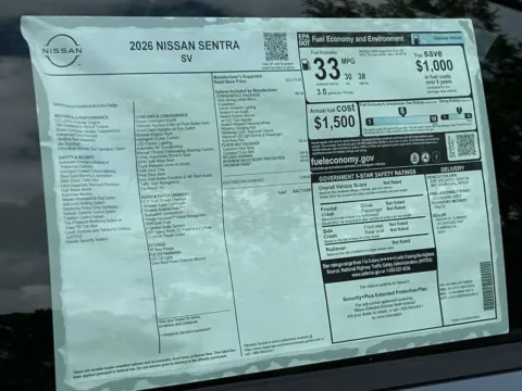Photos of 2026 Nissan Sentra SV for sale in Cumming, GA at Nissan Of Cumming