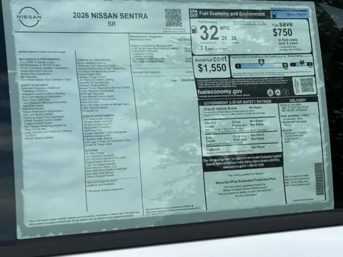 Photos of 2026 Nissan Sentra SR for sale in Cumming, GA at Nissan Of Cumming