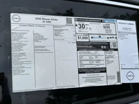 Photos of 2026 Nissan Kicks SV for sale in Cumming, GA at Nissan Of Cumming