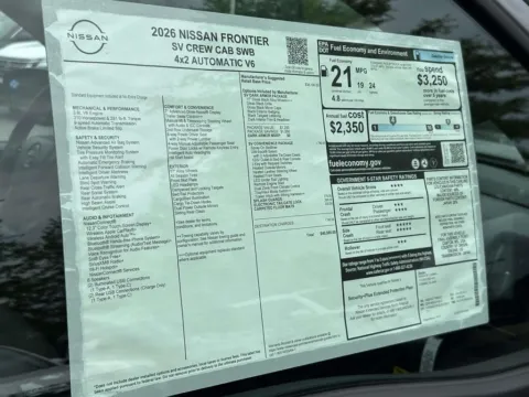 Photos of 2026 Nissan Frontier SV for sale in Cumming, GA at Nissan Of Cumming