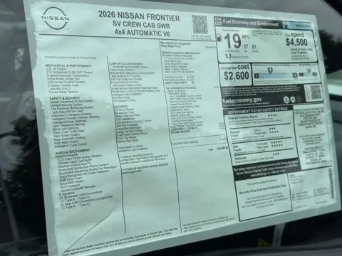 Photos of 2026 Nissan Frontier SV for sale in Cumming, GA at Nissan Of Cumming