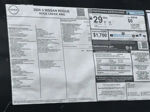 Photos of 2026 Nissan Rogue Rock Creek for sale in Cumming, GA at Nissan Of Cumming
