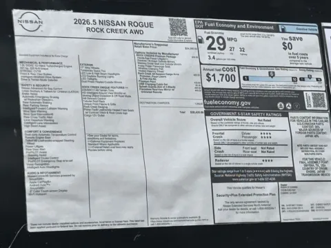 Photos of 2026 Nissan Rogue Rock Creek for sale in Cumming, GA at Nissan Of Cumming